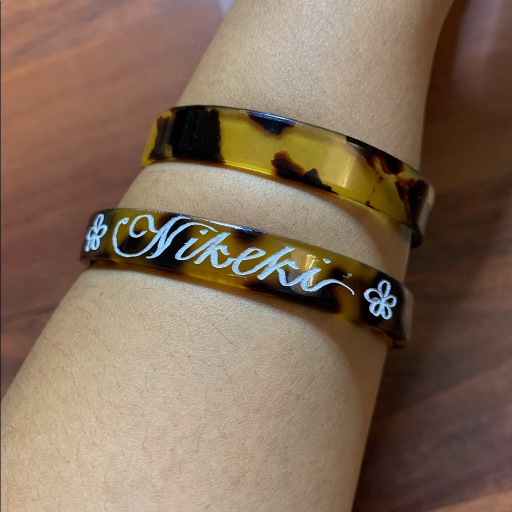 Tortoise Shell Bangle Bracelet - image 3